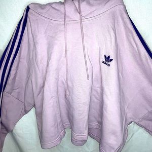 Adidas Light Purple Cropped Hoddie